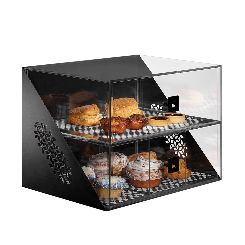 Acrylic box candy display dispenser for the retail food store