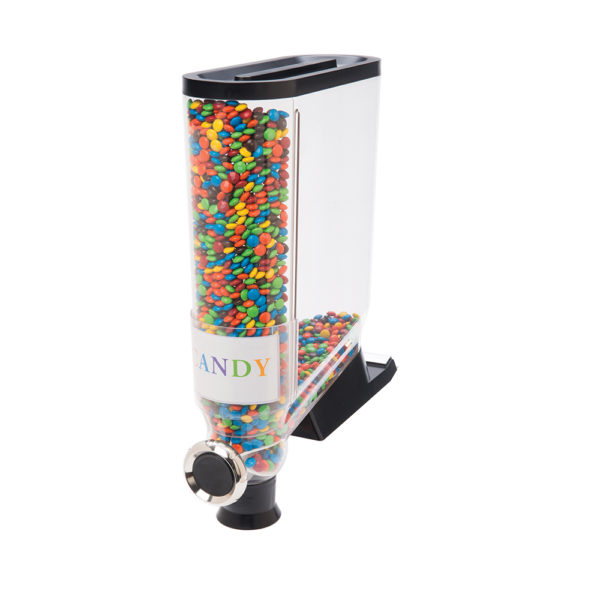Rosseto EZ524 2-Container Ice Cream Topping Candy Wall Mount Dispenser,  1.3-Gallon
