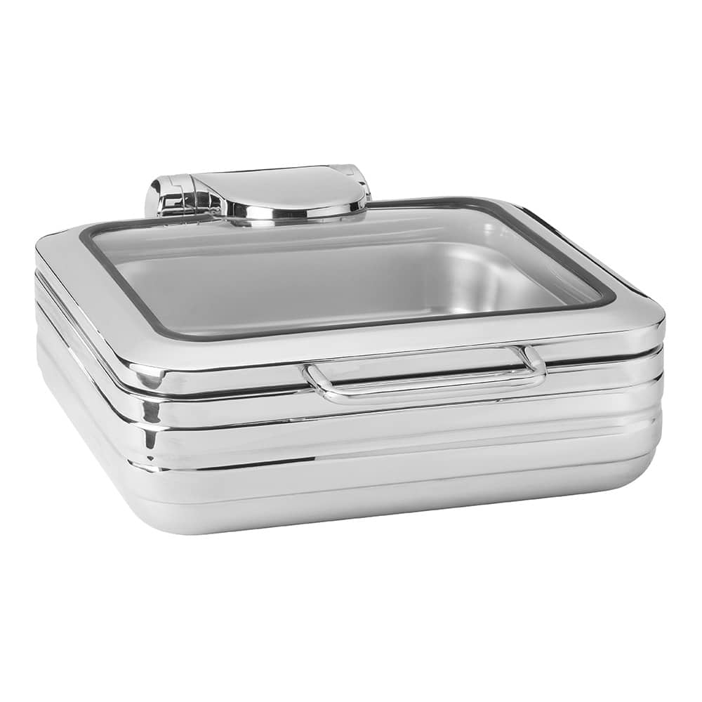 Deluxe Square Stainless Steel Chafing Dish with Glass Lid - CP402 - Rosseto